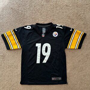 JuJu Smith Schuster Jersey Youth Large Pittsburg Steelers #19 NFL Football Black